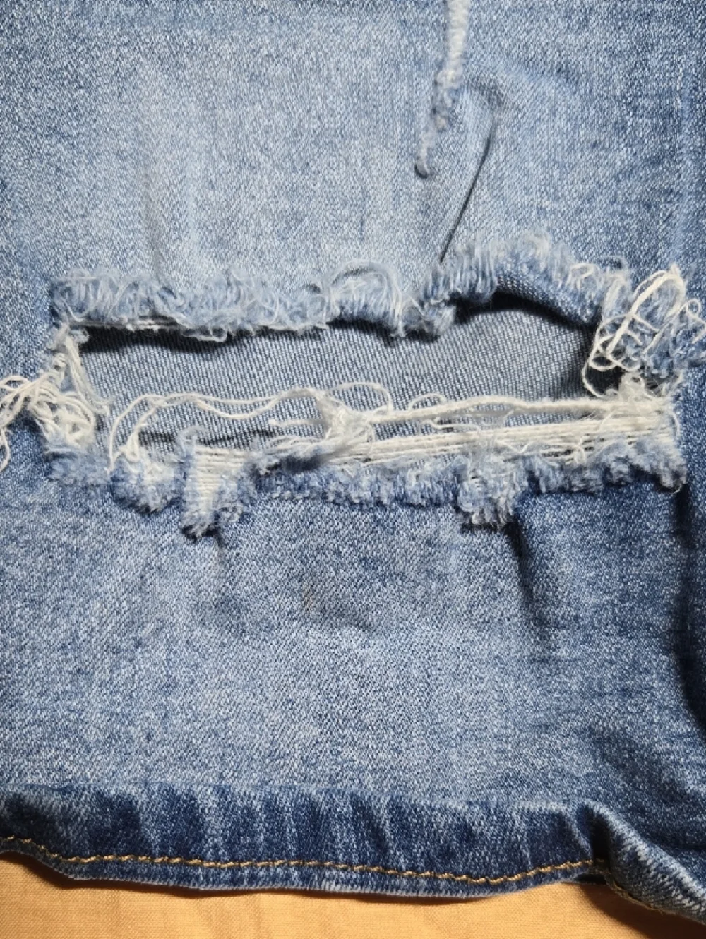 ♡Supplies High-Rise Distressed Denim Jean Shorts in Blue Size 18w